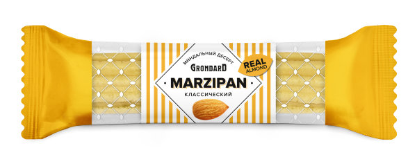 №1 TM Grondard   (10361) Батончики НЕглазированные Марципановые Классика, (28шт по 40г)        в Бугуруслане