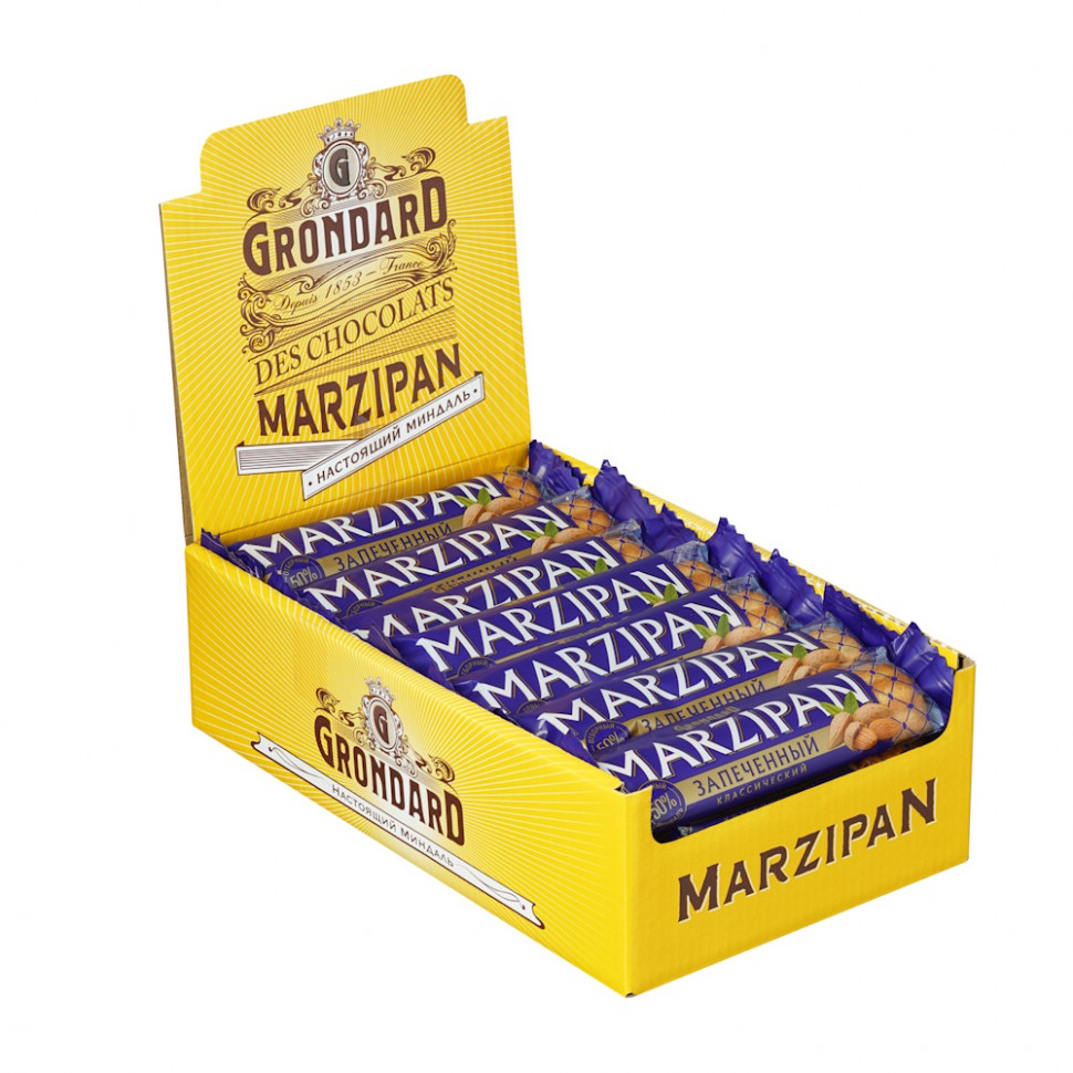  TM Grondard   (11161) Батончики НЕглазированные Марципановые Запечённые, (28шт по 40г)    в Бугуруслане