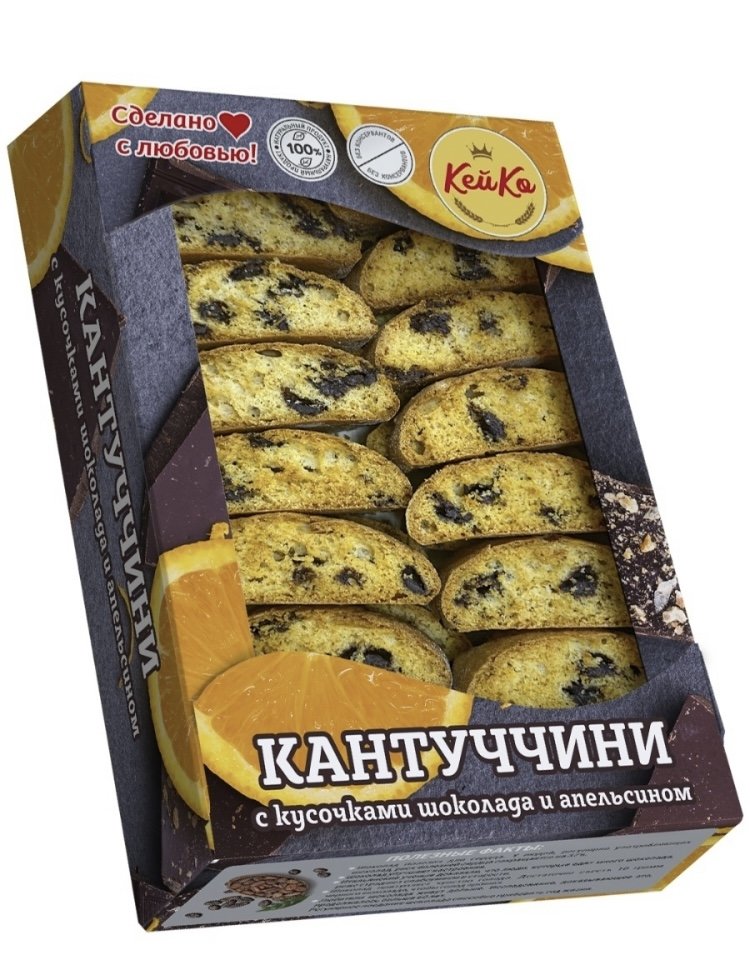  Кей Ко Кантуччини с кусочками шоколада и апельсином, 200г   в Бугуруслане